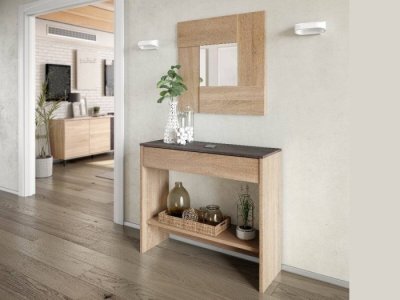 Mueble consola recibidor con espejo modelo TECNIK