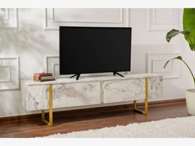 Mueble TV 180 cm con efecto mármol modelo JUDITH