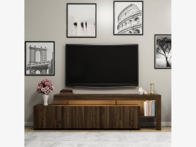 Mueble TV acabado nogal oscuro modelo SEPULVEDA