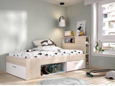 Cama compacta con cabecero modelo MENTA